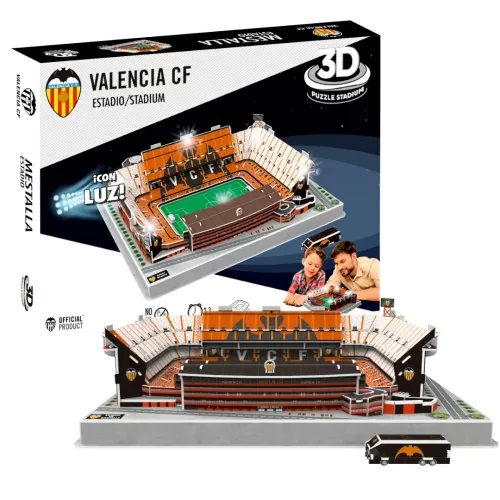 Valencia CF Mestalla Stadion 3D Puzzle mit LED