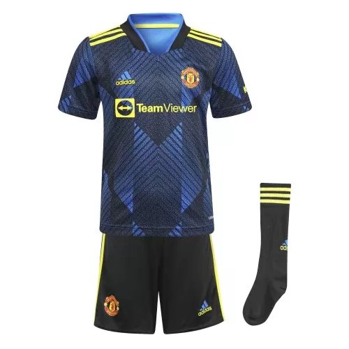 Manchester United Third Little Boys Football Kit 2021-22
