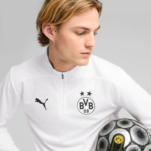 Borussia Dortmund BVB Prematch 1/4 Zip Top - 2024-25 weiss