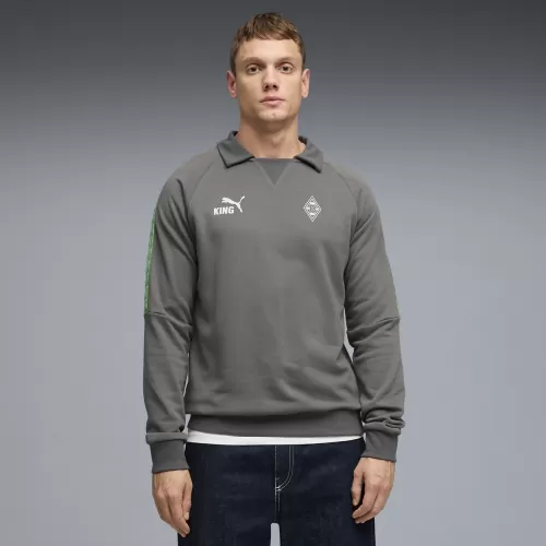 Puma BMG FtblKING Drill Top Sweater - flat medium gray