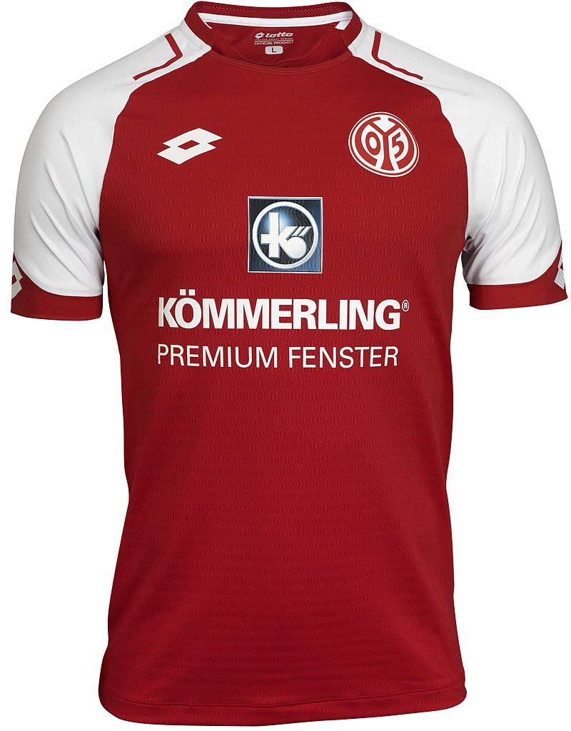 Mainz 05 Heim Fußball Shirt Sport Oberteil Top 2017/18 T-Shirt Kinder Lotto
