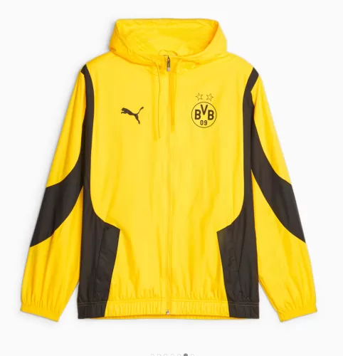 Borussia Dortmund BVB Prematch Woven Anthem Jacket 2023-24