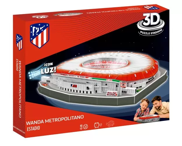 Atletico Madrid Stadion 3D Puzzle mit LED Licht