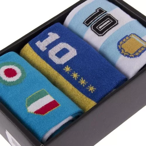 Maradona Napoli Boca Juniors Argentina Casual Socks Box Set