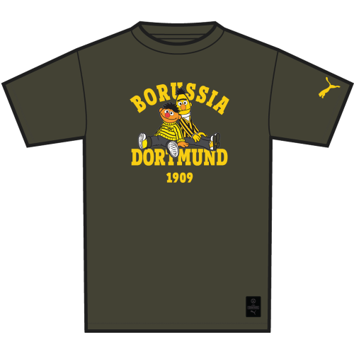 Puma BVB x Sesame Street Tee - dark olive
